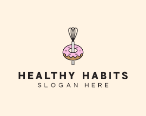 Donut Dessert Kitchenware logo design