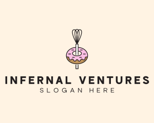 Donut Dessert Kitchenware logo design