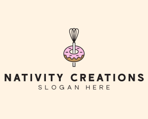 Donut Dessert Kitchenware logo design