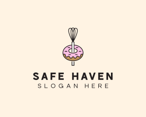 Donut Dessert Kitchenware logo design