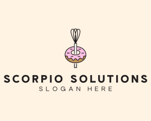 Donut Dessert Kitchenware logo design