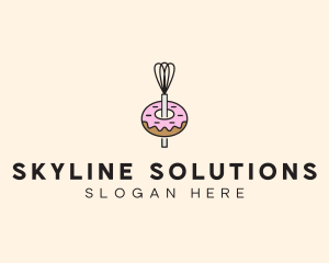 Donut Dessert Kitchenware logo design