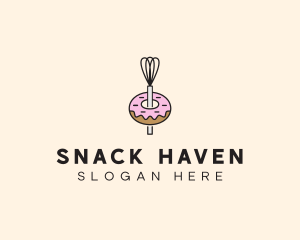 Donut Dessert Kitchenware logo design