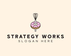 Donut Dessert Kitchenware logo design