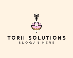 Donut Dessert Kitchenware logo design