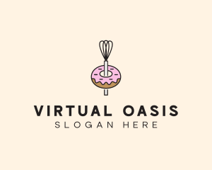 Donut Dessert Kitchenware logo design