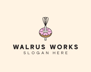 Donut Dessert Kitchenware logo design