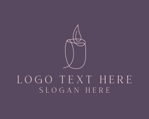 Scented Candle - Handmade Candle Decor logo design