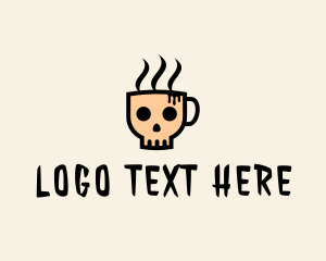 Scary - Skeleton Coffee Bar logo design