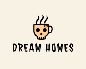 Coffee Cup - Skeleton Coffee Bar logo design