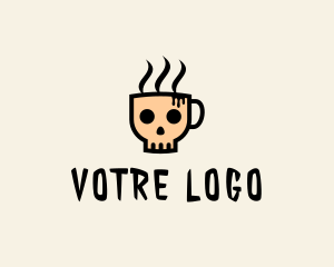Scary - Skeleton Coffee Bar logo design