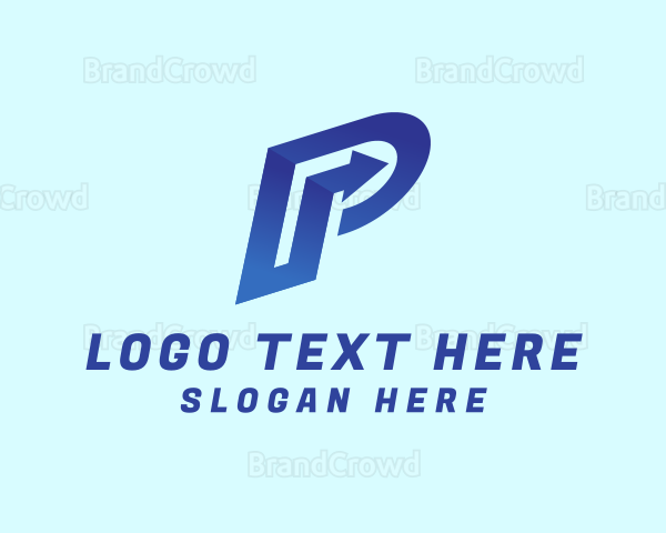 Letter P Forwarding Logistics Logo