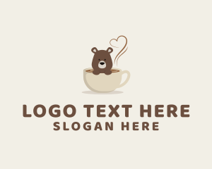 Cappuccino - Coffee Bear Cup logo design