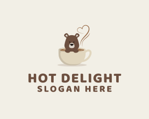 Coffee Bear Cup logo design