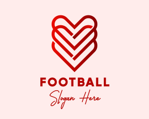 Valentine - Triple Heart Valentine logo design