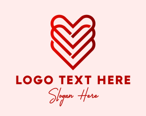 Dating - Triple Heart Valentine logo design