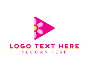 Triangle - Flower Media Blogger logo design