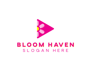 Flower Media Blogger logo design