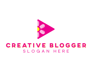 Blogger - Flower Media Blogger logo design