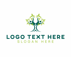 Brown Tree - People Tree Eco logo design