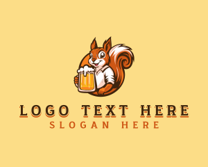 Malt - Drinking Squirrel Beer logo design