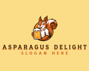 Drinking Squirrel Beer logo design