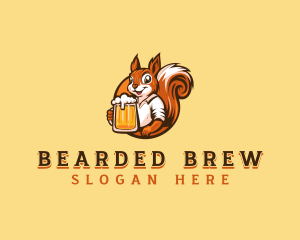 Drinking Squirrel Beer logo design