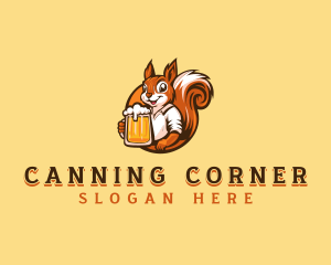 Drinking Squirrel Beer logo design