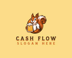 Drinking Squirrel Beer logo design