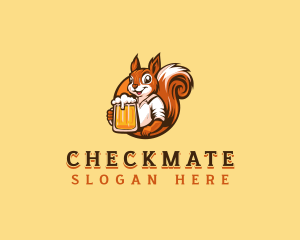 Drinking Squirrel Beer logo design