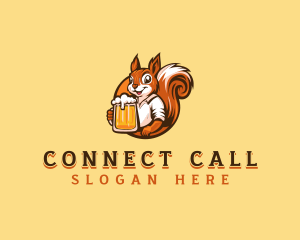 Drinking Squirrel Beer logo design