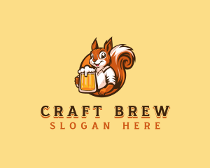 Microbrewery - Drinking Squirrel Beer logo design