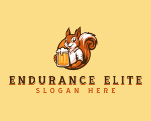 Drinking Squirrel Beer logo design