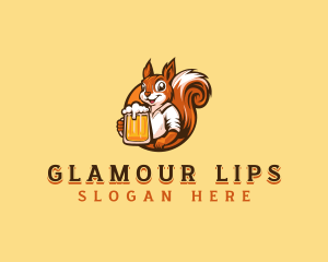 Drinking Squirrel Beer logo design