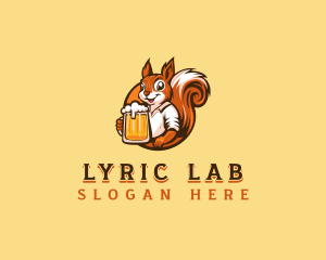 Drinking Squirrel Beer logo design