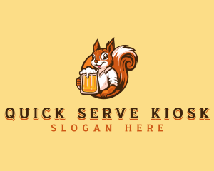 Drinking Squirrel Beer logo design