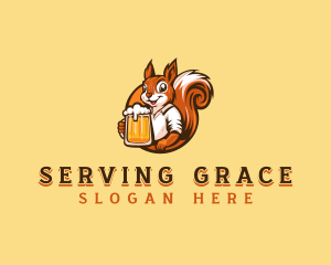 Drinking Squirrel Beer logo design