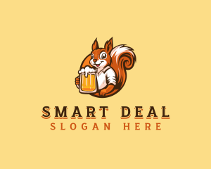 Drinking Squirrel Beer logo design