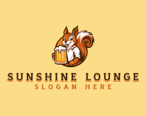 Drinking Squirrel Beer logo design