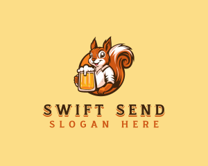 Drinking Squirrel Beer logo design