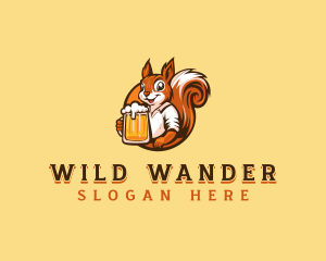 Drinking Squirrel Beer logo design