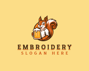 Drinking Squirrel Beer logo design