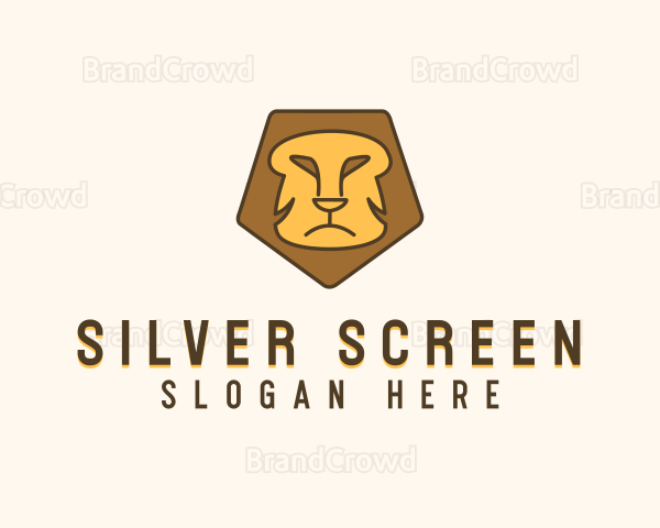 Lion Shield Face Logo