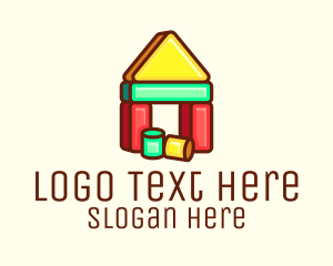 Play Pen - House Blocks Toy logo design