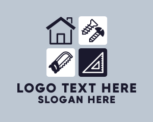 Construction - Home Carpentry Tools logo design