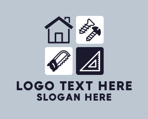 Triangle - Home Carpentry Tools logo design