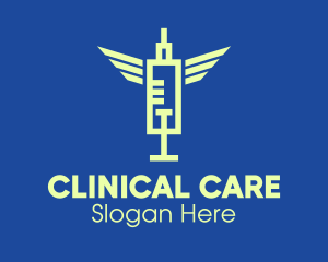 Medical Vaccine Syringe logo design