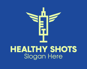 Medical Vaccine Syringe logo design