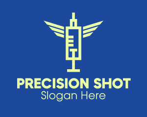 Medical Vaccine Syringe logo design