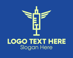 Hypodermic Needle - Medical Vaccine Syringe logo design